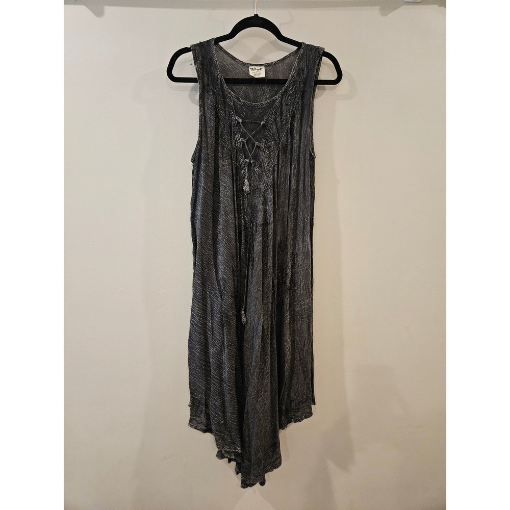 Beach by Exist Midi‎ Dress Lace Up Boho Whimsigoth One Size